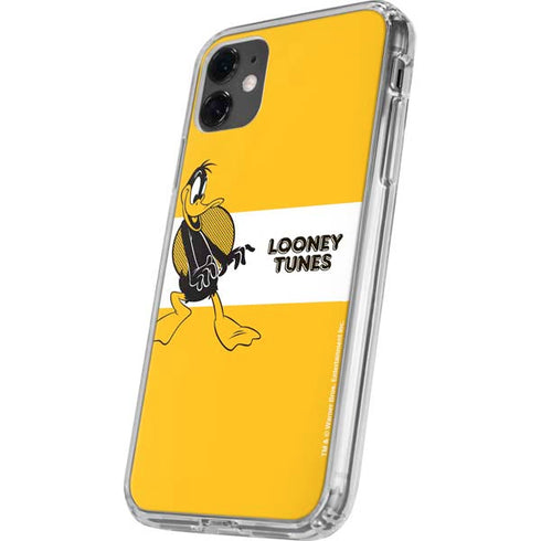Looney Tunes Daffy Duck Yellow Stripes iPhone 11 Clear Case