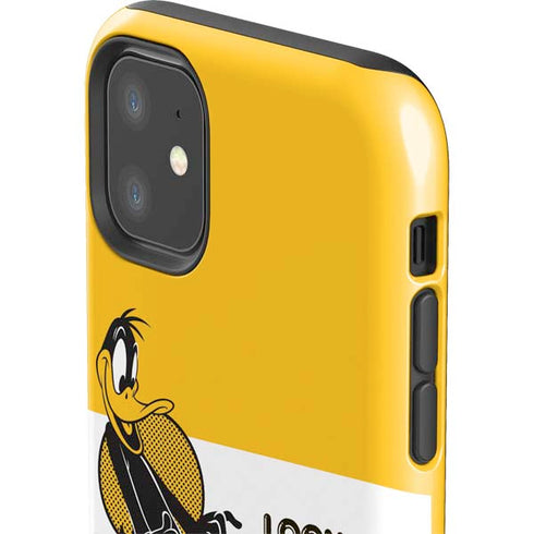 Looney Tunes Daffy Duck Yellow Stripes iPhone 11 Impact Case
