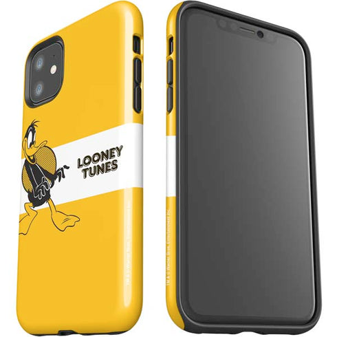 Looney Tunes Daffy Duck Yellow Stripes iPhone 11 Impact Case