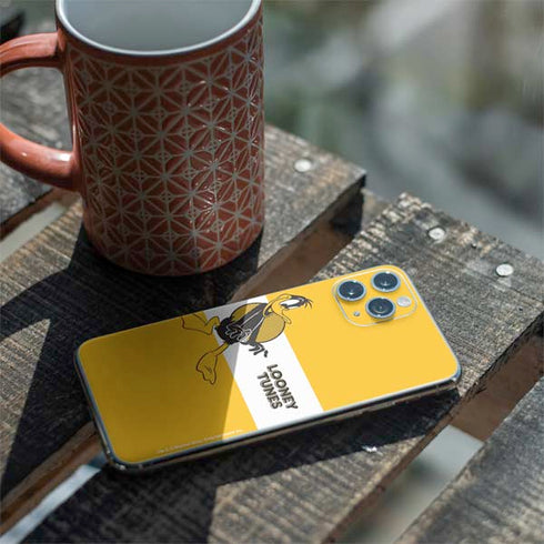 Looney Tunes Daffy Duck Yellow Stripes iPhone 11 Pro Skin