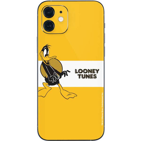 Looney Tunes Daffy Duck Yellow Stripes iPhone 12 Mini Skin