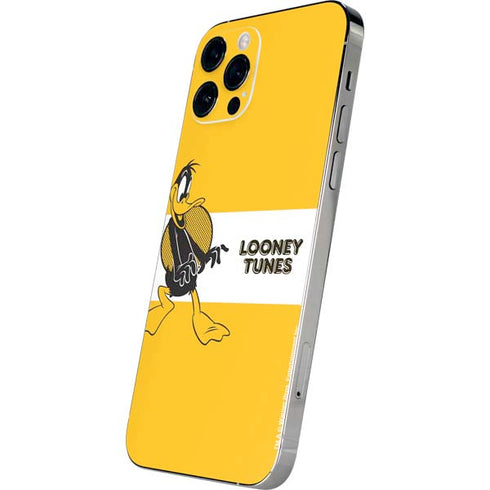 Looney Tunes Daffy Duck Yellow Stripes iPhone 12 Pro Skin