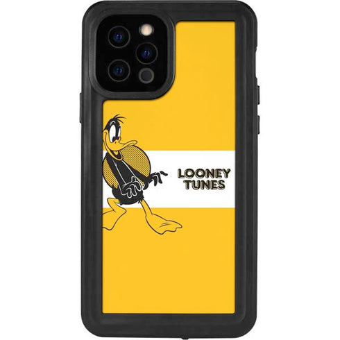 Looney Tunes Daffy Duck Yellow Stripes iPhone 12 Pro Waterproof Case
