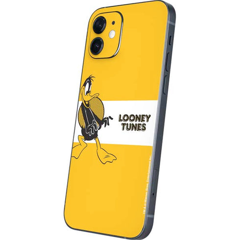 Looney Tunes Daffy Duck Yellow Stripes iPhone 12 Skin