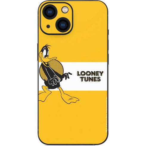 Looney Tunes Daffy Duck Yellow Stripes iPhone 13 Mini Skin
