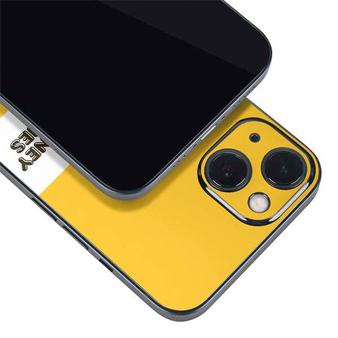 Looney Tunes Daffy Duck Yellow Stripes iPhone 13 Mini Skin