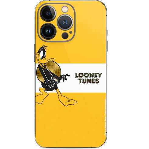 Looney Tunes Daffy Duck Yellow Stripes iPhone 13 Pro Skin