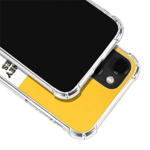 Looney Tunes Daffy Duck Yellow Stripes iPhone 14 Clear Case