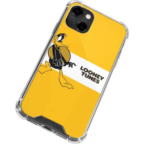 Looney Tunes Daffy Duck Yellow Stripes iPhone 14 Clear Case