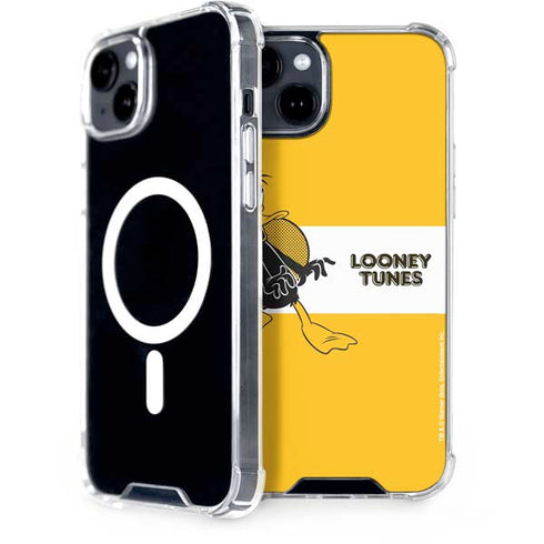 Looney Tunes Daffy Duck Yellow Stripes iPhone 14 Plus MagSafe Case