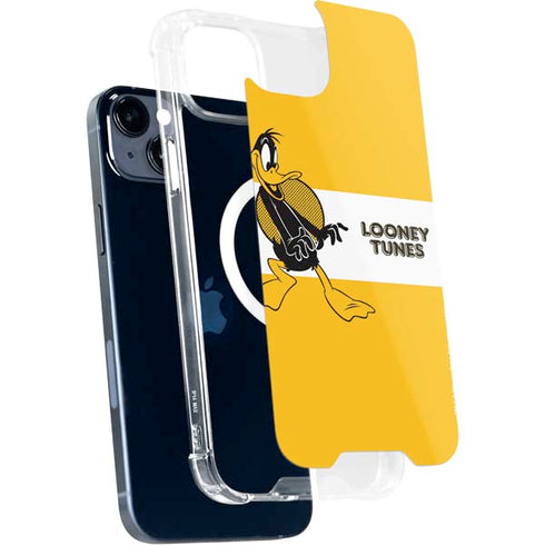 Looney Tunes Daffy Duck Yellow Stripes iPhone 15 Plus MagSafe Case