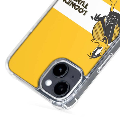 Looney Tunes Daffy Duck Yellow Stripes iPhone 15 Plus MagSafe Case