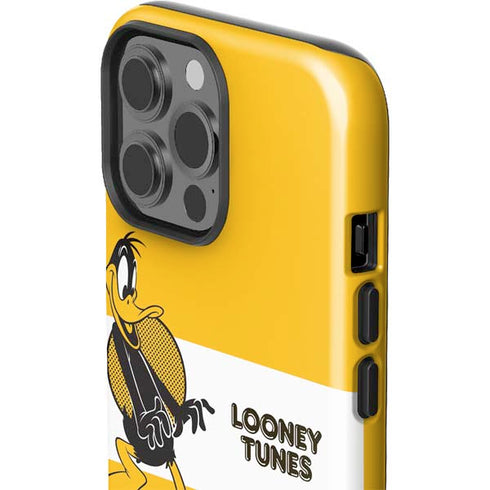 Looney Tunes Daffy Duck Yellow Stripes iPhone 15 Pro Max Impact Case