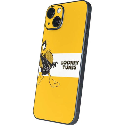 Looney Tunes Daffy Duck Yellow Stripes iPhone 14 Skin
