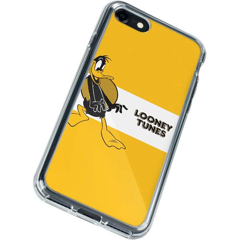 Looney Tunes Daffy Duck Yellow Stripes iPhone SE (2nd & 3rd Gen) Clear Case