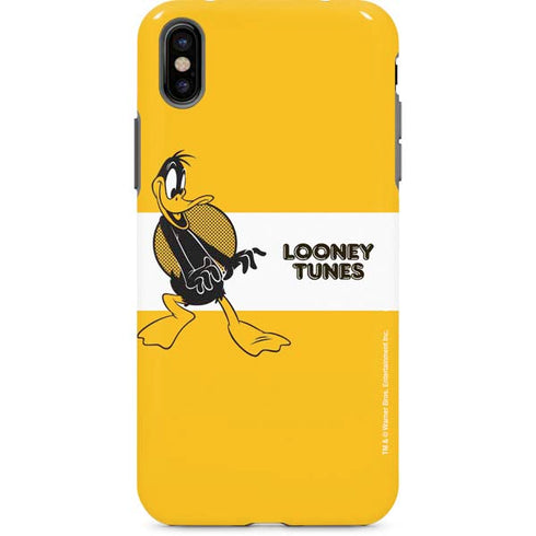 Looney Tunes Daffy Duck Yellow Stripes iPhone X Pro Case