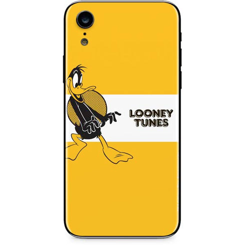 Looney Tunes Daffy Duck Yellow Stripes iPhone XR Skin