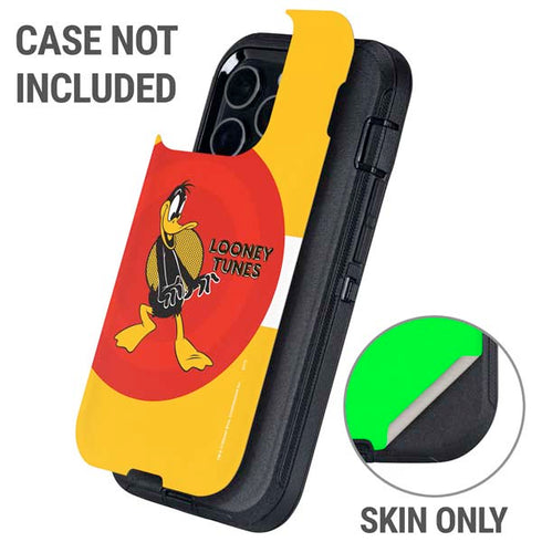 Looney Tunes Daffy Duck Yellow Stripes Otterbox Defender iPhone Skin