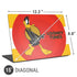 Looney Tunes Daffy Duck Yellow Stripes Universal Laptop 15in (12.2 x 8.8in) Skin