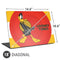 Looney Tunes Daffy Duck Yellow Stripes Universal Laptop 18in (14.6 x 10.6in) Skin