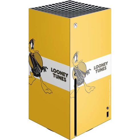 Looney Tunes Daffy Duck Yellow Stripes Xbox Series X Console Skin