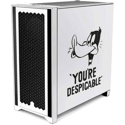 Looney Tunes Daffy Duck Youre Despicable Corsair 4000D Tempered Glass Mid-Tower ATX Case Skin