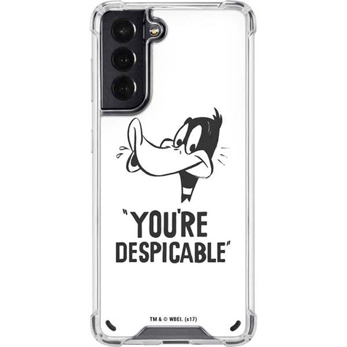 Looney Tunes Daffy Duck Youre Despicable Galaxy S21 5G Clear Case