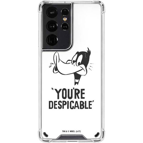 Looney Tunes Daffy Duck Youre Despicable Galaxy S21 Ultra 5G Clear Case