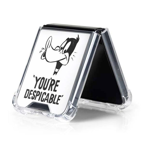 Looney Tunes Daffy Duck Youre Despicable Galaxy Z Flip5 5G Clear Case