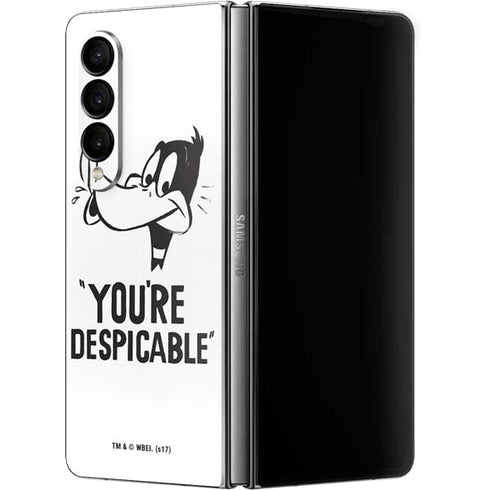 Looney Tunes Daffy Duck Youre Despicable Galaxy Z Fold4 5G Skin