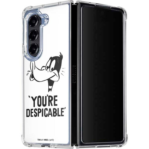 Looney Tunes Daffy Duck Youre Despicable Galaxy Z Fold5 5G Clear Case
