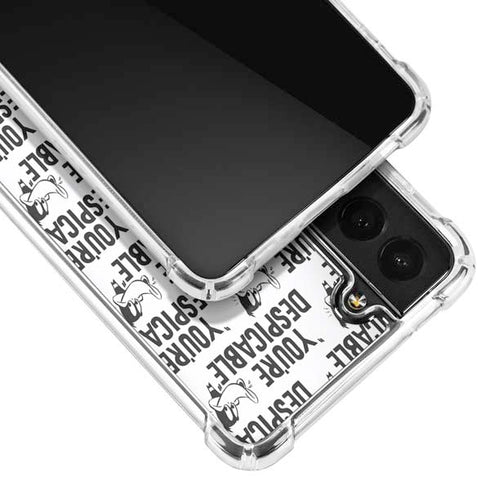 Looney Tunes Daffy Duck Youre Despicable Grid Galaxy S21 Plus 5G Clear Case