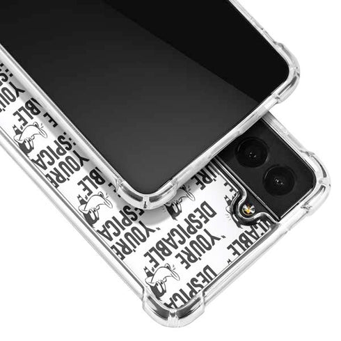 Looney Tunes Daffy Duck Youre Despicable Grid Galaxy S22 Clear Case