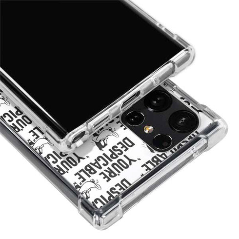 Looney Tunes Daffy Duck Youre Despicable Grid Galaxy S24 Ultra Clear Case