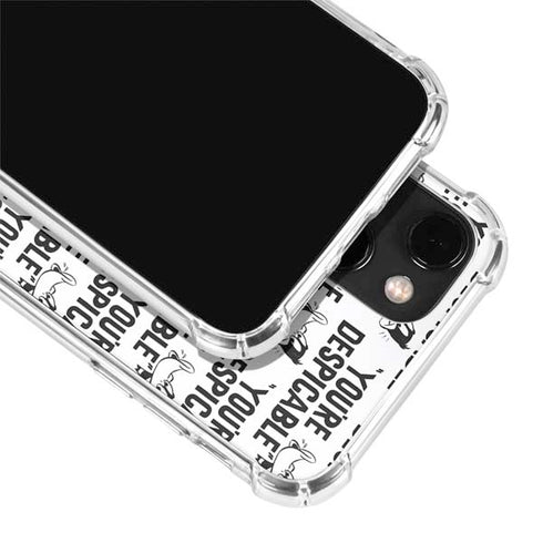 Looney Tunes Daffy Duck Youre Despicable Grid iPhone 14 Plus Clear Case