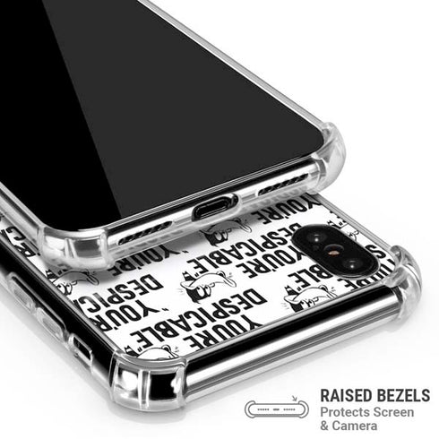 Looney Tunes Daffy Duck Youre Despicable Grid iPhone XS Max Clear Case