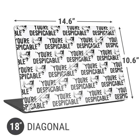 Looney Tunes Daffy Duck Youre Despicable Grid Universal Laptop 18in (14.6 x 10.6in) Skin