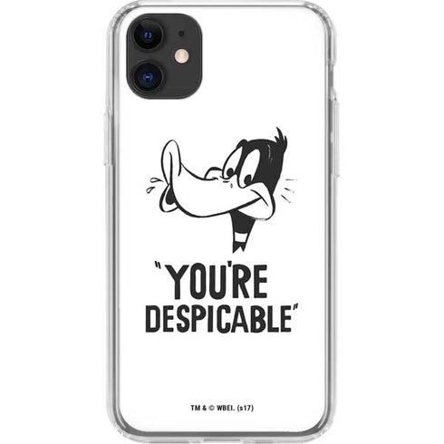 Looney Tunes Daffy Duck Youre Despicable iPhone 11 Clear Case