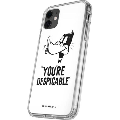 Looney Tunes Daffy Duck Youre Despicable iPhone 11 Clear Case