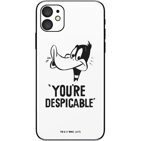 Looney Tunes Daffy Duck Youre Despicable iPhone 11 Skin