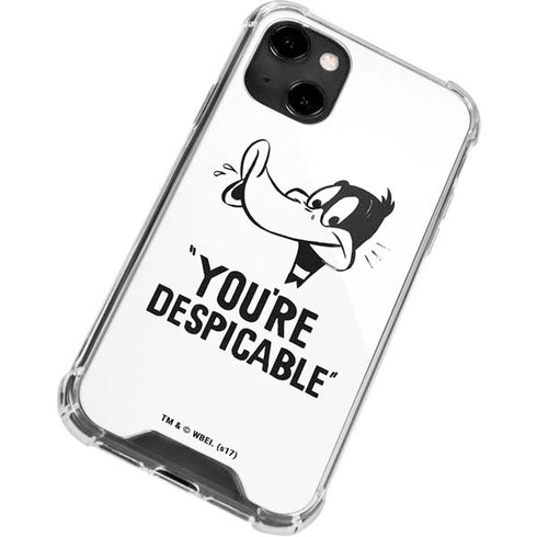 Looney Tunes Daffy Duck Youre Despicable iPhone 13 Clear Case