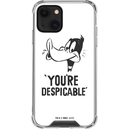 Looney Tunes Daffy Duck Youre Despicable iPhone 14 Plus Clear Case