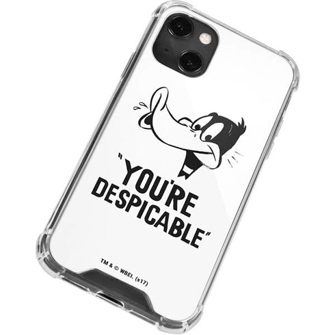 Looney Tunes Daffy Duck Youre Despicable iPhone 14 Plus Clear Case