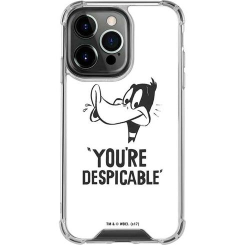 Looney Tunes Daffy Duck Youre Despicable iPhone 15 Pro Clear Case