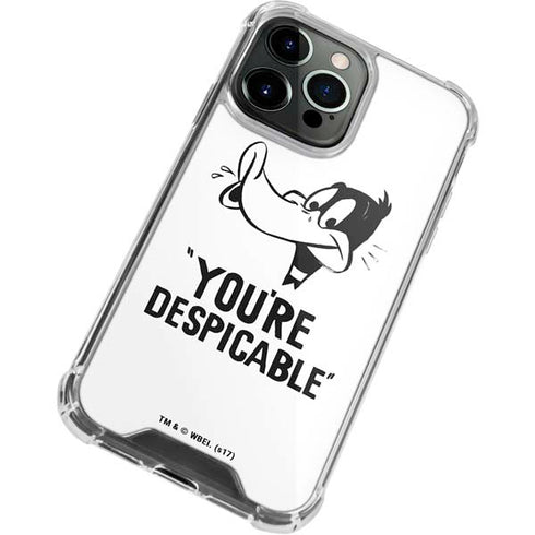 Looney Tunes Daffy Duck Youre Despicable iPhone 14 Pro Clear Case