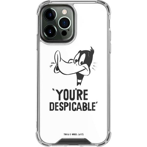 Looney Tunes Daffy Duck Youre Despicable iPhone 15 Pro Max Clear Case