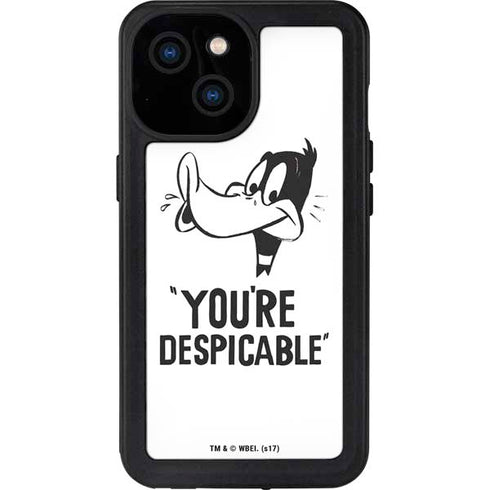 Looney Tunes Daffy Duck Youre Despicable iPhone 15 Waterproof Case
