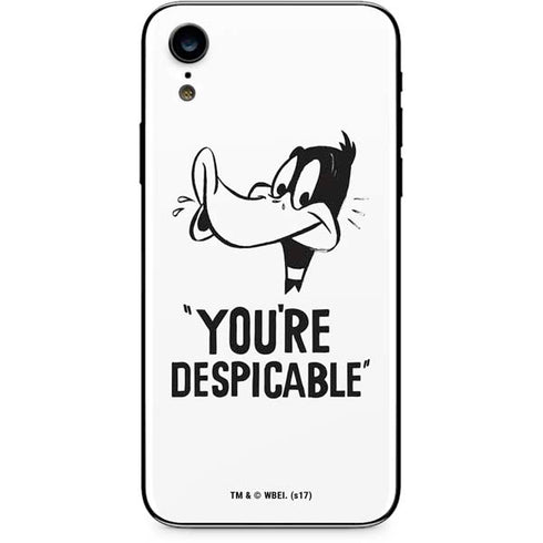 Looney Tunes Daffy Duck Youre Despicable iPhone XR Skin