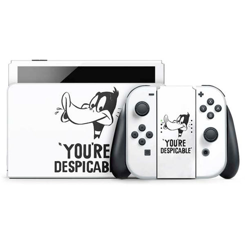 Looney Tunes Daffy Duck Youre Despicable Nintendo Switch OLED (2021) Skin