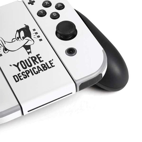Looney Tunes Daffy Duck Youre Despicable Nintendo Switch OLED (2021) Skin
